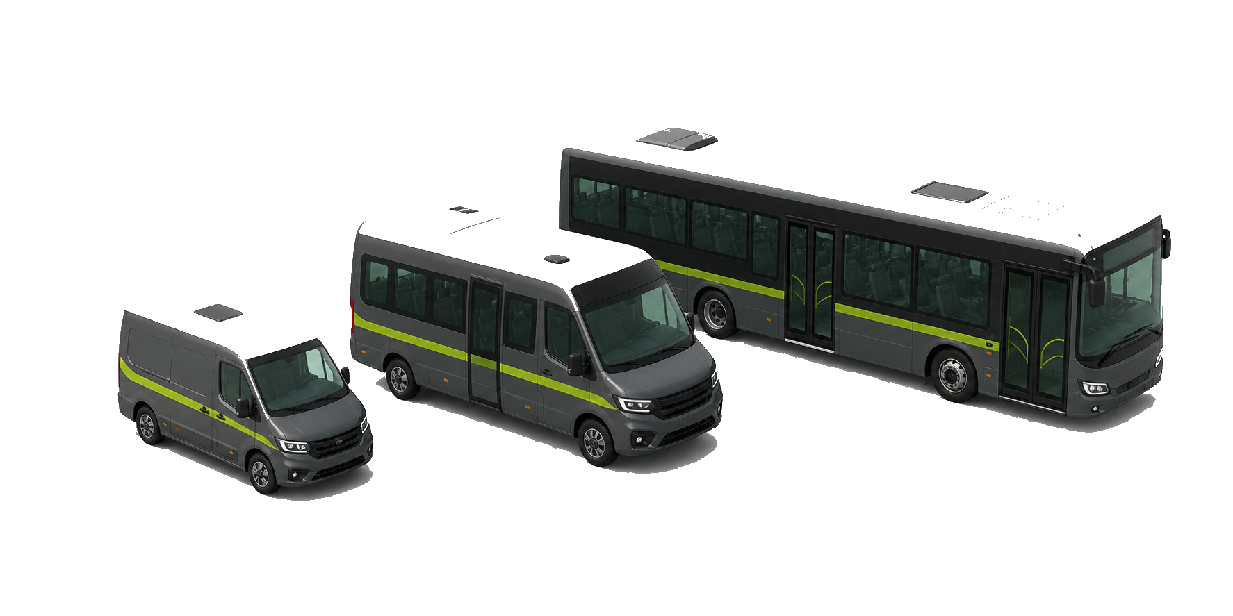 Fleetrix van, minibus and city bus lineup
